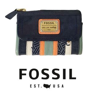 Fossil | long live vintage emory patchwork lamb hide leather wallet